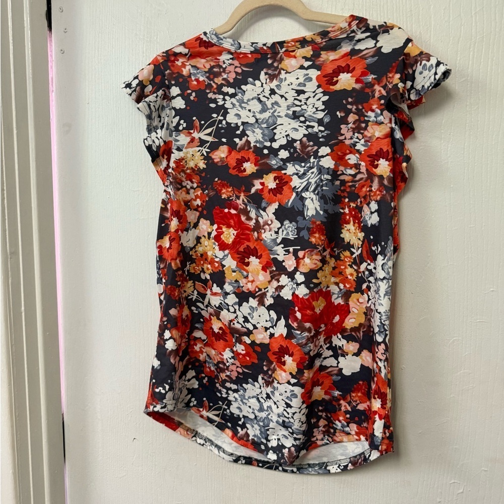 One Eleven North Floral Feminine Top Autumn Multicolor Blouse Size Small - Picture 3 of 5